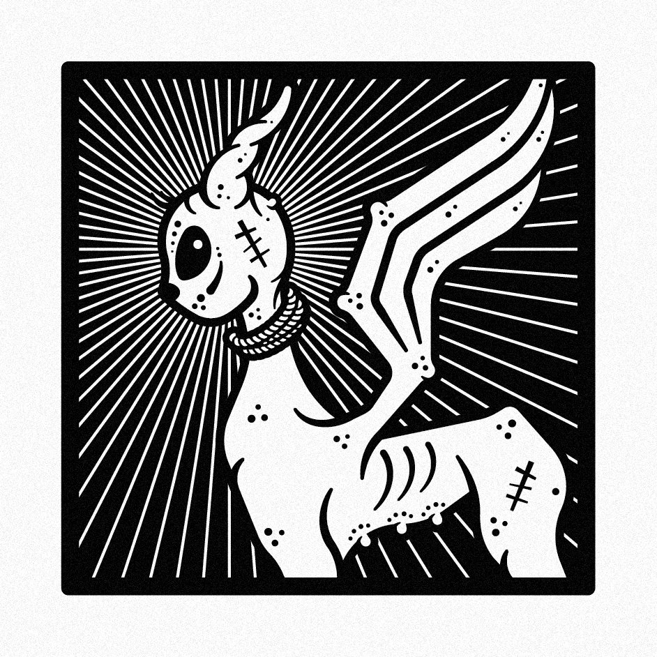Wicked the Furry, Silkscreen print by Leffe Goldstein.